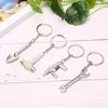 Chaveiros 8Types Portable Mini Hammer Chaves Pliers Shovel Metal Key Ring Pingente Tool Miri22