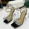 Fashion High Heeled Sandals Leather Summer Women Fine Heel Heel