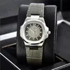 Damski kwarcowy zegarek baterii 32 mm skórzany pasek projektant Sapphire Waterproof Casual Classic Watches Montre de Luxe