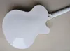 Left Hand Semi-hollow White Electric Guitar with Rosewood Fretboard