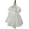 Girl's jurken 2023 Witte prinsesjurk voor kinderen meisje kinderen kralen baljurken babymeisjes feestkleding peuters 1e verjaardag doopvestidos w0224