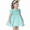 Платья девочки Gaun Berlipat Bordir Rok Anak-Anak Spanyol Pakaian Butik Balita Buatan Tangan Baju Smocking Gaun Putri Lucu W0224