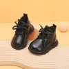 Boots Autumn/Winter Baby For Boys Leather Kids Ankle With Short Fur Soft Sole Fashion Toddler Children