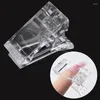 False Nails 1Pcs Nail Tips Clip Quick Building UV Gel Assistant Tool DIY Manicure PVC Extension Glue Forming Clamp 4 Style Color