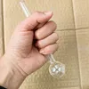 3cm duża kula szklana rura palnika olejowego 5.9 cala grube szklane fajki przezroczysta przezroczysta fajka Pyrex Dab Rig Bong Water Bubbler szisza Shisha akcesoria do dymu