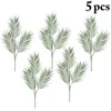 Fleurs décoratives 5pcs plantes artificielles herbe d'eucalyptus fougères en plastique feuilles vertes fausse fleur plante mariage décoration de la maison décors de table