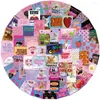 Confezione regalo SL/65 pezzi adesivo ragazza rosa per planner scrapbooking cancelleria decalcomanie impermeabili laptop per bambini