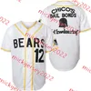 #3 Kelly Leak The Mad News Bears Baseball Jerey Mens Youth costurou #12 Tanner Boyle Chicos Bails Let Letter Ring Film Jerse0110