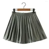 Skirts 2023 Summer High Waist Womens Sexy Mini Vintage Pleated Skirt Korean StyleTennis Short Black Asymmetrical