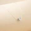 Pendentif Colliers Arrivée Cubique Zircone Coeur Collier Pour Femmes Invisible Ligne De Poisson Sautoirs De Mariage Bijoux Cadeau
