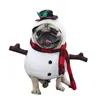 Abbigliamento per cani Nastro di chiusura per vestiti Striking Dress Up Cloth Christmas Upright Snowman Chihuahua Pet Outfits Labrador