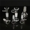 Wasserpfeifen 14 mm 10 mm Klarglasschüssel Stück Shisha für Bongs Dicke Pyrex-Kopfglas-Wasserpfeifenschalen mit Griffarm Glasnektar