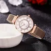 Relojes de pulsera Reloj de pulsera de oro rosa de lujo 2023 para mujer Relojes Astilla Damas Mujer Reloj de pulsera con imán de acero inoxidable Relogio FemininoW