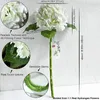 Faux Floral Verdure Hortensia Fleurs Artificielles Real Touch Latex 21 pouces Grand Hortensia pour La Décoration De La Maison Bouquet De Mariée Mariage 3Pcs 230303