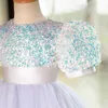 Kız Elbiseleri 2023 Prenses Parti Elbise Kız Çocuklar Çocuklar Kız Sequined Patchwork Tül Balo Gowns Bebek Karnavalı Doğum Günü Resmi Elbiseler W0224