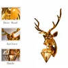 Lampade da parete Nordic Chrome Antler Lamp Retro Resin Deer Home Decor Sconce Camera da letto Buckhorn Kitchen Hanging Lights