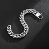 Link Bracelets Chain 8/10/12/14/16/18mm 7-11" Stainless Steel Silver Polished Miami Curb Cuban Flat Clasp Men's Women's JewelryLink LLink