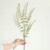 Decorative Flowers 5 Forks Plastic Simulation Branch Eucalyptus Display Flower Home & Wedding Decoration Artificial Bouquet Fake Plant