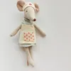 Plush Dolls Oringal Tiny Nurse Mouse Cloth Toy Christmas Year Gift born Nursey Doll Little Mice Soft Plushies 230303