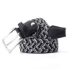 Belts Stretch Canvas Leather Belts for Men Female Casual Knitted Woven Military Tactical Strap Male Elastic Belt for Pants Jeans Z0228