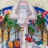 Мужские повседневные рубашки Casablanca Tropical Flower Hot Air Balloon Full Print Рубашка T230303