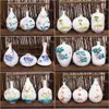 Vases Mini Small Sized Ceramic Flower Receptacle Home Decorations Ornament Hand-painted Vase