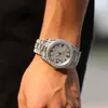 NQZR MEN 럭셔리 손목 시계 블링 블링 아웃 VVS Moissanite Diamond Watch