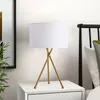 Tripod Desk Lamp Luxury American Style American Fancy Table Lamp مع ظل نسيج 35 سم عرض 55 سم للفندق غرفة المعيشة غرفة نوم بجانب السرير ديكور غرفة