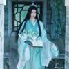 アニメコスチューム中国のアニメ小説The Scum Villain Self Shen Shen QingQiu Cosplay Unisex Hanfu Dress Women Anime Halloween Come Chinese Fan Wig Z0301