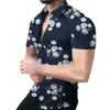 Mężczyzn Casual Shirts S Shird Rleeve Print Shirt Streetwear T Ubranie