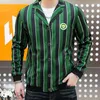 Costumes pour hommes, Blazer contrasté, coutures de boîte de fête, veste Hombre, élégant, bouton unique, mode, Patchwork vert, 2023