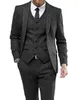 Costumes pour hommes Blazers Costumes pour hommes 3 Pièces Gris Blanc Chevrons Revers Fit Décontracté Formel Affaires Garçons D'honneur Tuxedos pour Mariage BlazerPantsVest 230303