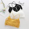 Camisoles Tanks Sexy BH Bandeau Crop Top Schlank Spaghettibügel Nahtloser Schlauch Rückenfrei Bralette Streetwear Dessous Beauty Back T-Shirt