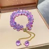 Bracelet en cristal réglable de Style coréen brins de perles pour les femmes de luxe en pierre naturelle Couple strass Double chaîne bijoux