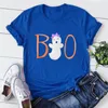 Women's T Shirts Halloween Boo Shirt Ghost Pumpkin Vintage Clothes Casual Women Clothing S