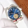 TW Factory Watches Overseas Tourbillon 42.5mm Montre automatique pour homme 6000V / 110A-B544 Cadran bleu Bracelet en caoutchouc Montres pour hommes