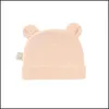 Gorras Sombreros Sombrero para bebé con orejas de oso Algodón Invierno Cálido Accesorios para niños Niños y niñas Gorro para niños pequeños Gorro lindo para niños Drop DH5D3