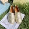 Ontwerpers Women Straw Flats Triangle Canvas Fisherman Shoes Summer Woman Flat Beach Dress Shoes Fashion Loafers Casual schoenen Rhinestone schoenen Maat EUR35-41