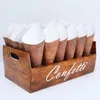 Party Decoration Confetti Cone Box Creative 30 Holes Foldable Wedding Holder For Household