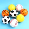 Kids Decompression Toy Boys Baseball Soccer Tennis Basketball Toy Balls 2.5Inch Soft PU Sponge Foam Ball Fidget Relief Toys Sport Plaything For Children Gifts