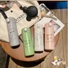Water Bottles 460ml Cartoon Stainless Steel Vacuum Flask With Straw Portable Cute Thermos Mug Travel Thermal Water Bottle Tumbler Thermocup 230303