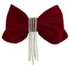 Hårklipp vintage strass bow-knot brudbarrettes huvudbonad brudar tiaras bröllopstillbehör tiara de cabelo com pedraria