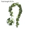 Fleurs décoratives 1 pc Réaliste Artificielle Vigne Suspendue Décor Feuille De Lierre Faux Vert Pour La Fête De Mariage Pographie Props Maison