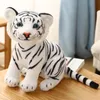 Bambola 24-30 cm simpatico peluche realistico tigre bambole peluche imbottitura morbido animale selvatico foresta cuscino regalo di compleanno per bambini