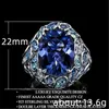 Huge Vingae Finger Ring Sapphire Zircon 925 Sterling silver Engagement Wedding Band Rings for Women Men Birthday Party Jewelry