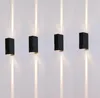 Lâmpadas de parede LED ao ar livre arandela quadrada à prova d'água abaixo da iluminação 6W Spotlight AC90-260V 10pcs/lote