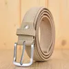 Belts Men Suede Leather Belt With Oxford Fabric Strap Genuine Leather Luxury Pin Buckle Blue Belts For Men 35 cm and 40 cm Width Z0228