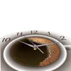 Wall Clocks Cup of Coffee with Foam Decorative Silent Wall Clock Kitchen Decor Coffee Shop Wall Sign Timepiece Cafe Style Hanging Wall Watch 230303