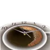 Wanduhren Tasse Kaffee mit Schaum, dekorative geräuschlose Wanduhr, Küchendekoration, Café-Wandschild, Zeitmesser, Café-Stil, hängende Wanduhr 230303