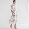 Casual Dresses High Qualit Elegant Holiday Dress 2023 Summer Ankomsten Turn-Down Collar Bohemian Half Sleeve A-Line Mid-Calf Dresscasual